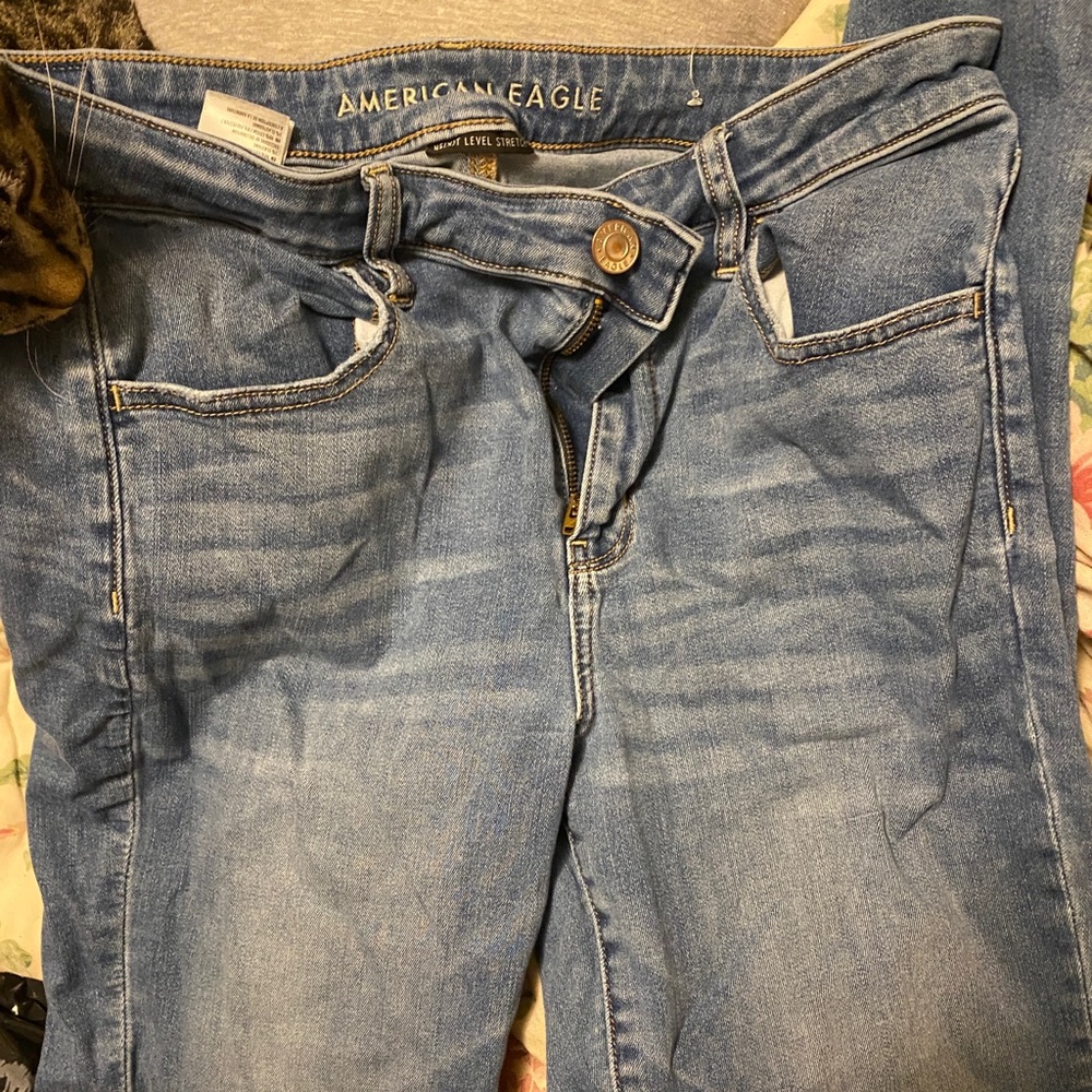aeo next level stretch high rise begging